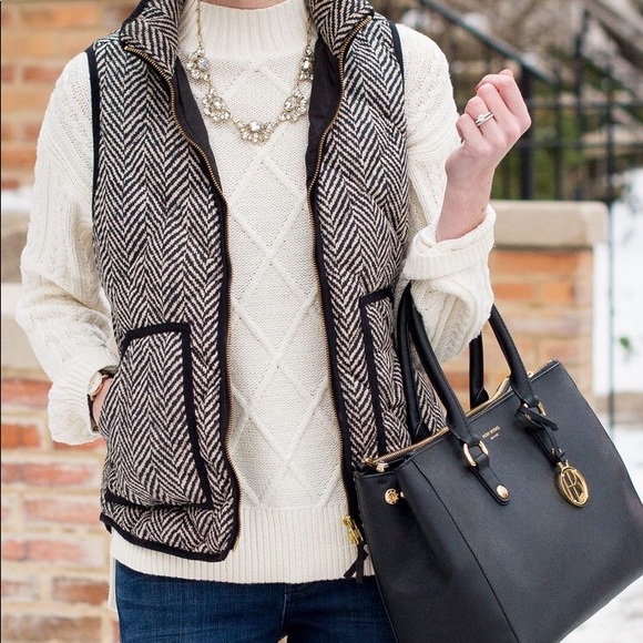J Crew Herringbone Quilted Vest - Picture 4 of 4